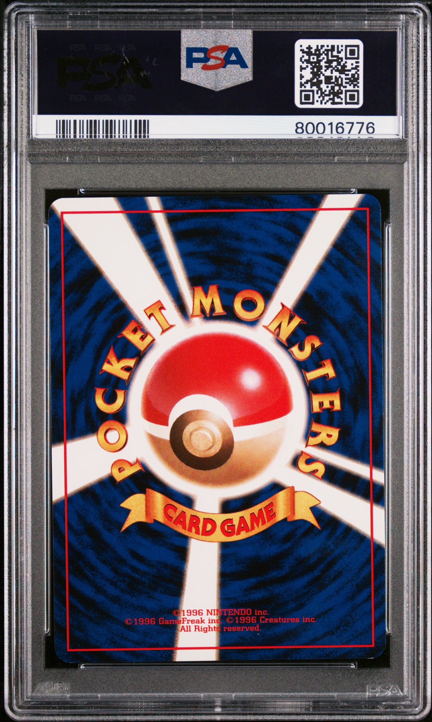 PSA 9 Typhlosion Holo #157 Japanese Neo 2000 (back)