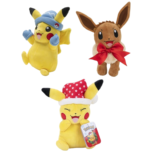 8" Christmas Pokemon Plush Assorted