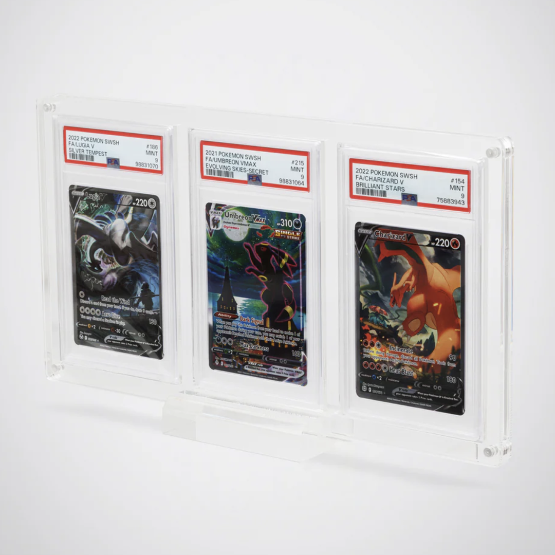 Triple PSA Graded Card Acrylic Case - AcryShield