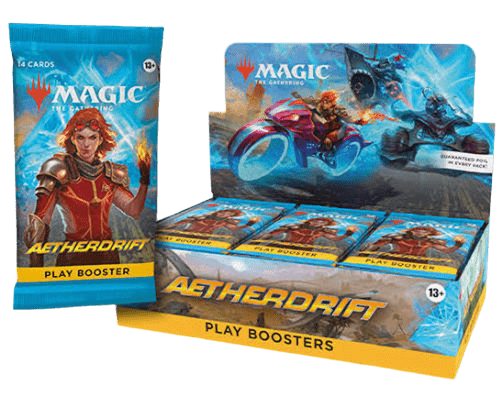 Magic: The Gathering Aetherdrift Play Booster pack and box