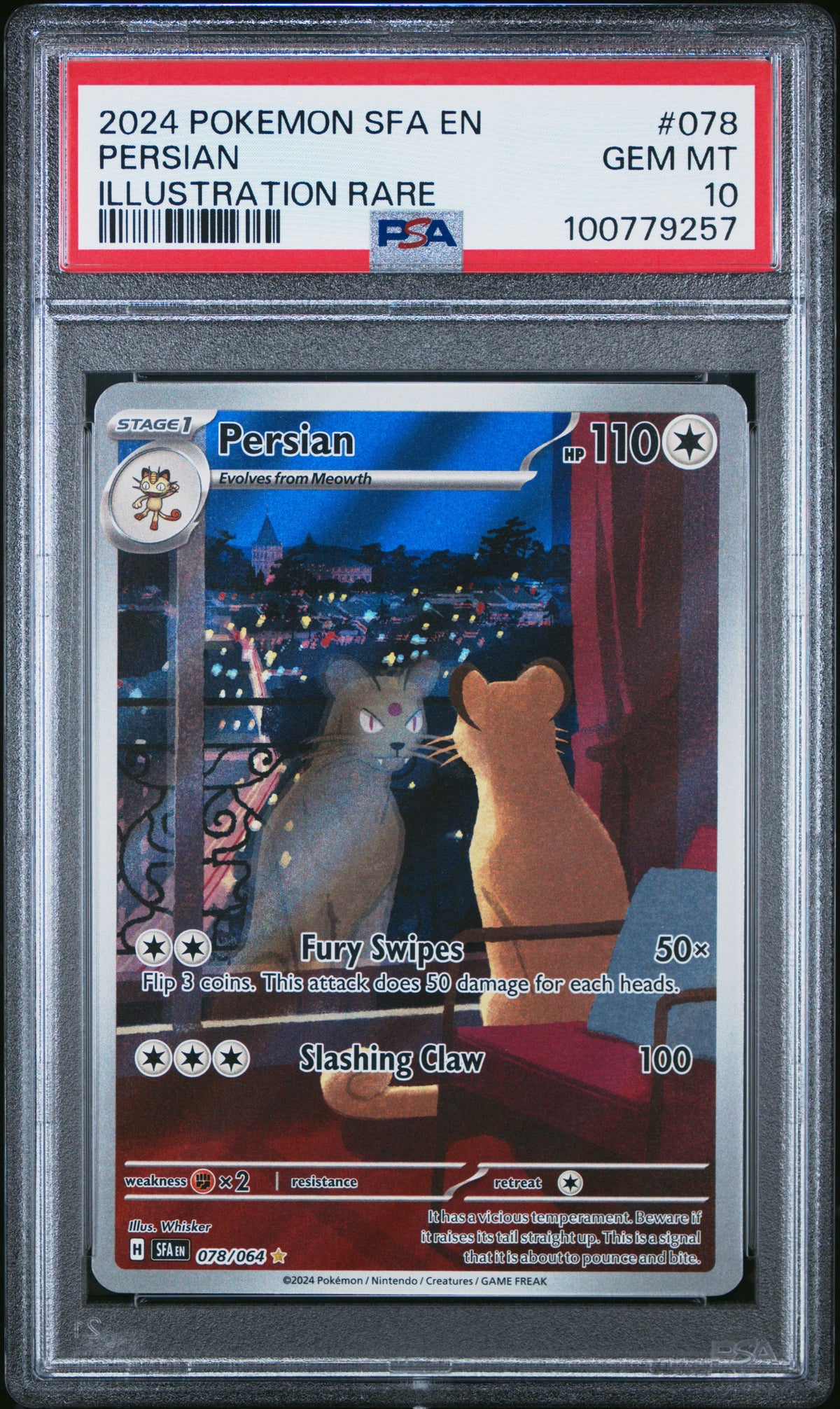 PSA 10 Persian Illustration Rare #078 SFA EN 2024