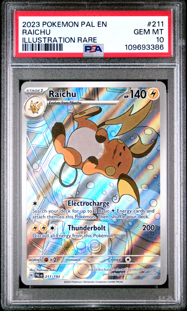 PSA 10 Raichu Illustration Rare #211 PAL EN 2023