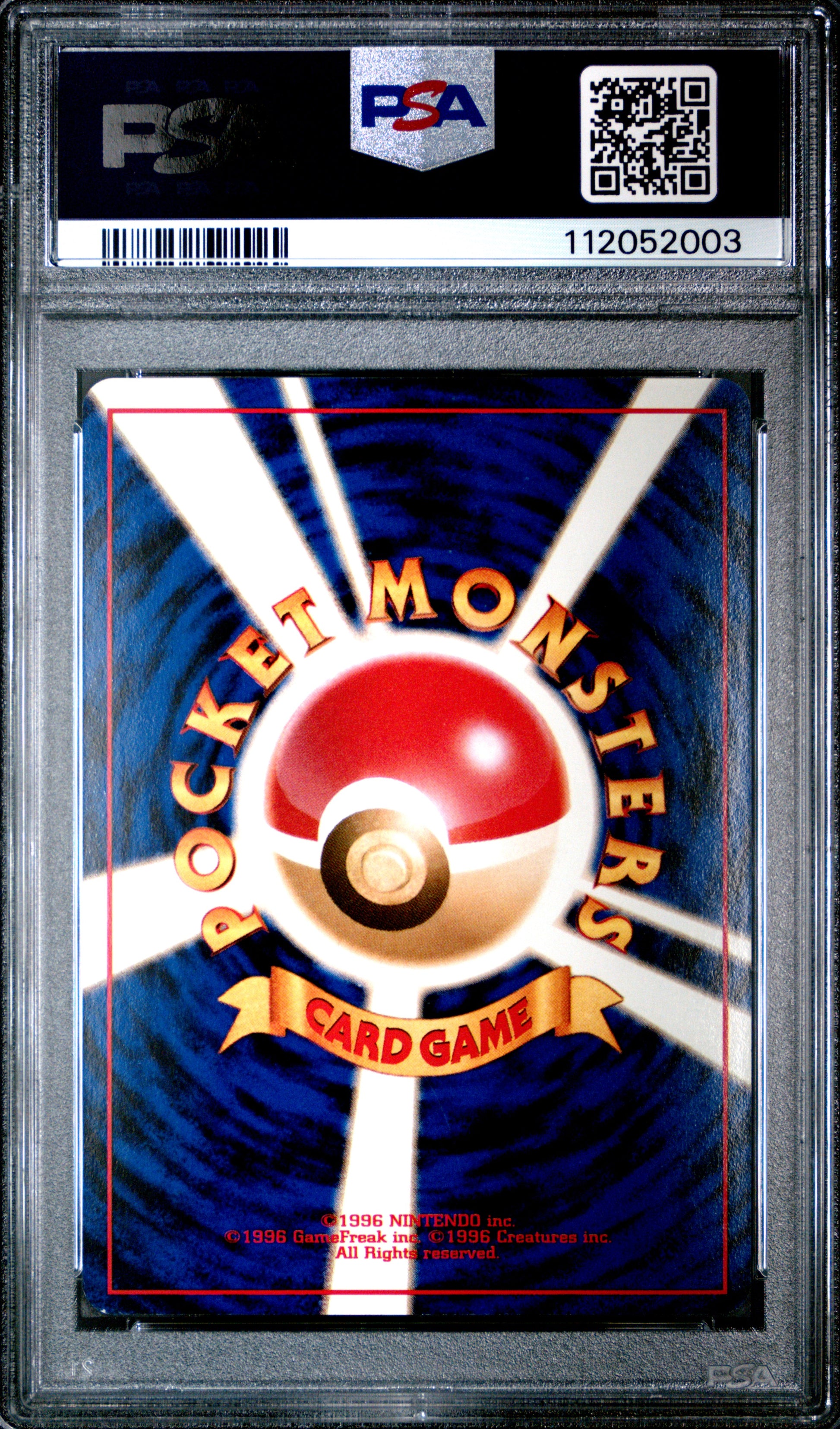 PSA 9 Togepi Holo Southern Island-R.I. Japanese Promo 1999 (back)