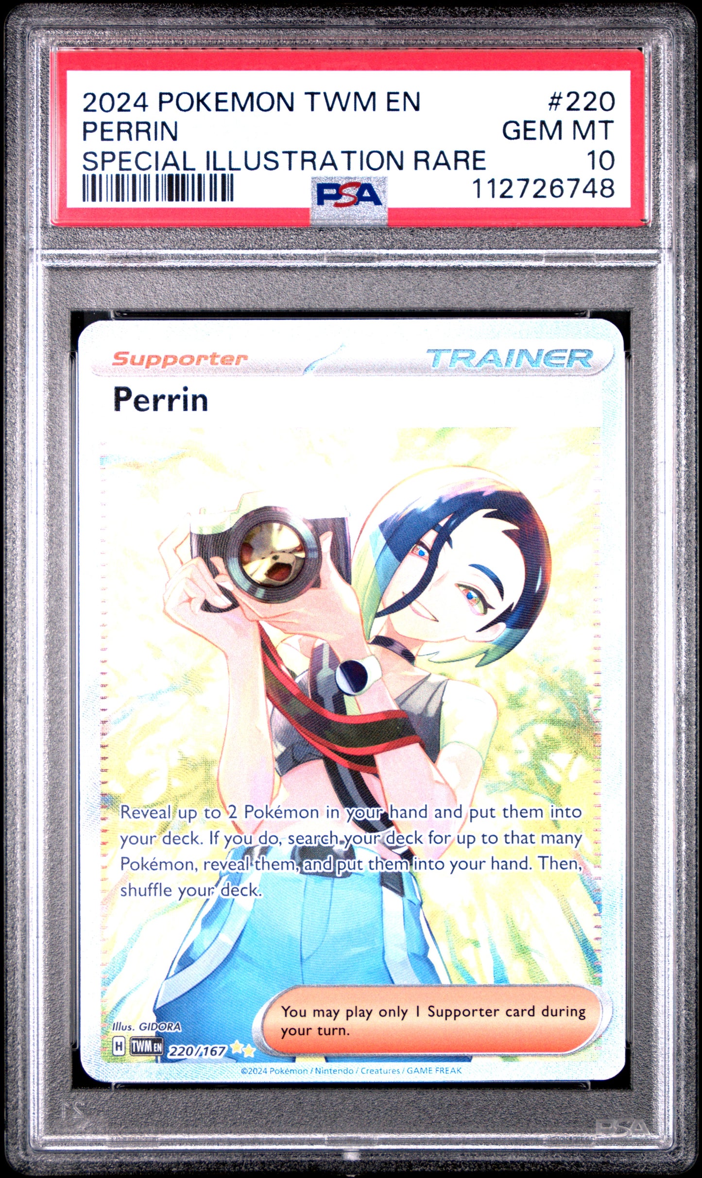 PSA 10 Perrin Special Illustration Rare #220 TWM EN 2024