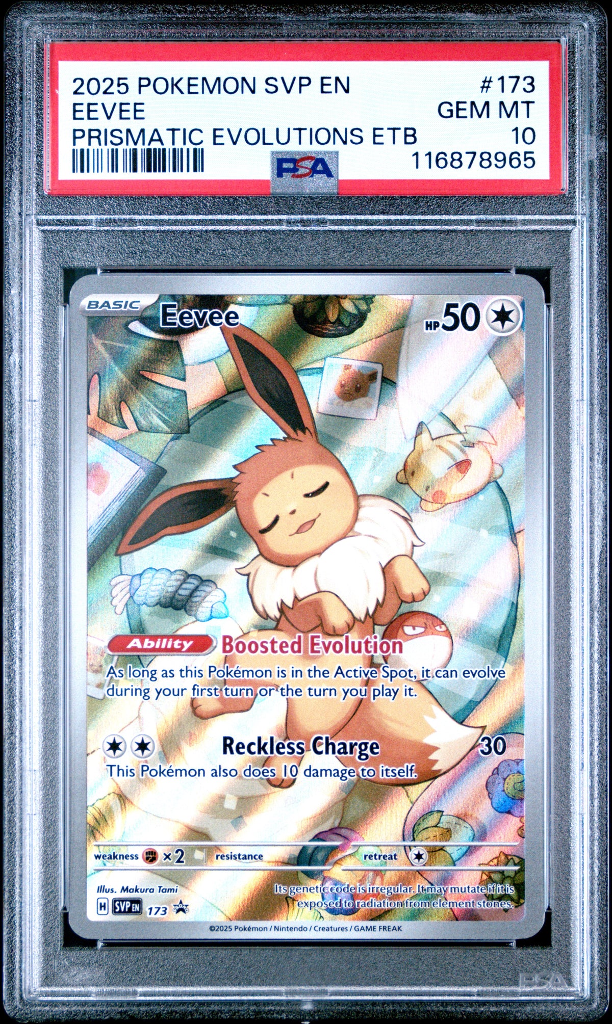 PSA 10 Eevee Prismatic Evolutions ETB #173 SVP EN 2025