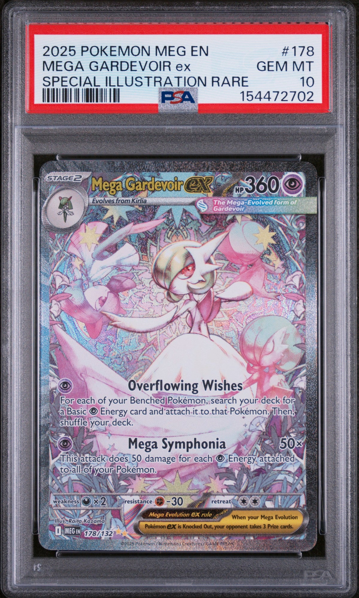 PSA 10 Mega Gardevoir ex Special Illustration Rare #178 MEG EN 2025