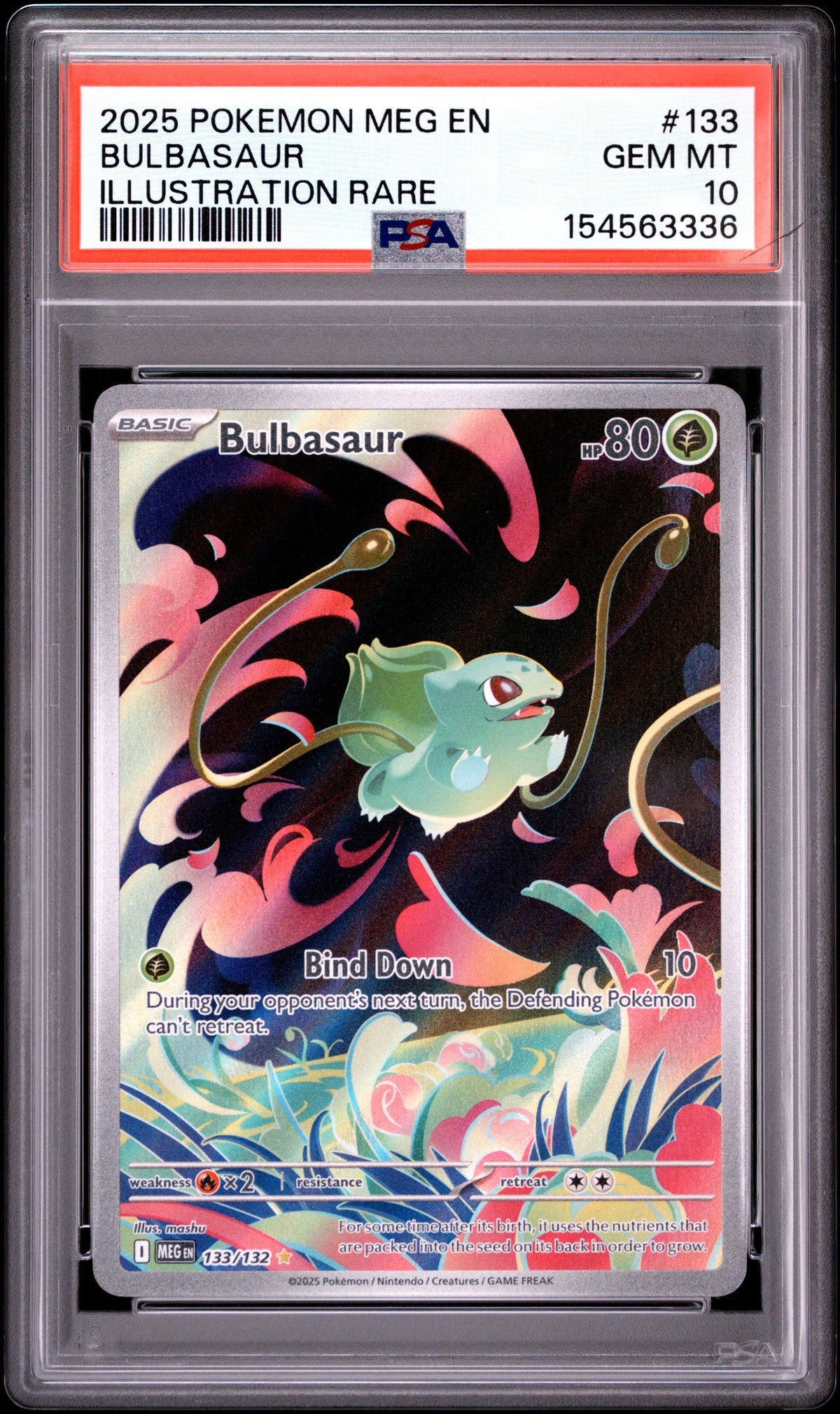 PSA 10 Bulbasaur Illustration Rare #133 MEG EN 2025