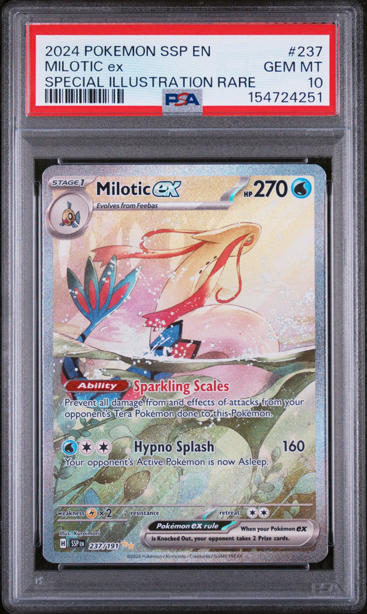 PSA 10 Milotic ex Special Illustration Rare #237 SSP EN 2024