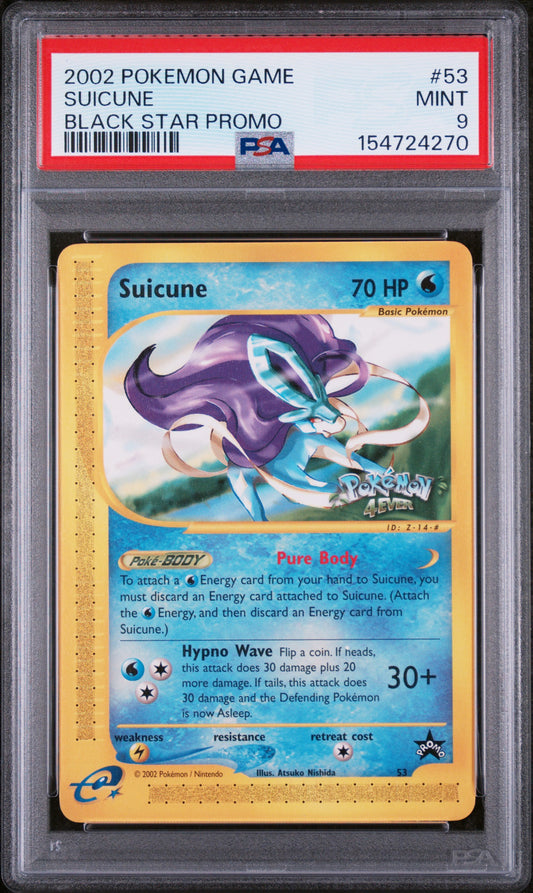 PSA 9 Suicune Black Star Promo #53 2002