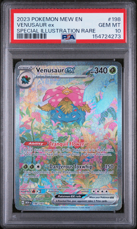 PSA 10 Venusaur ex Special Illustration Rare #198 MEW EN 2023