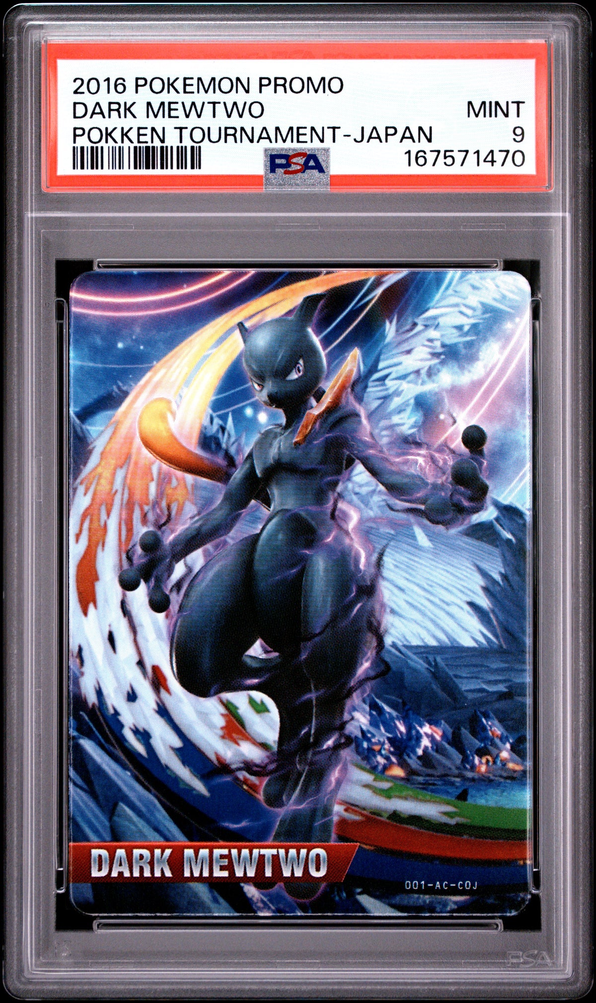 PSA 9 Dark Mewtwo Promo Pokken Tournament Japan 2016