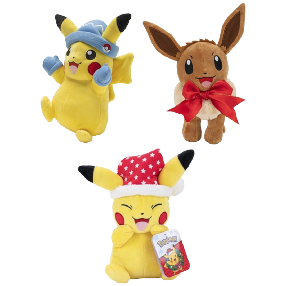 8" Christmas Pokemon Plush Assorted