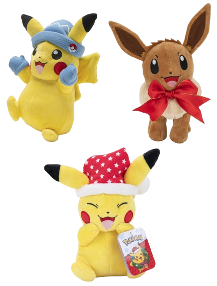 8" Christmas Pokemon Plush Assorted
